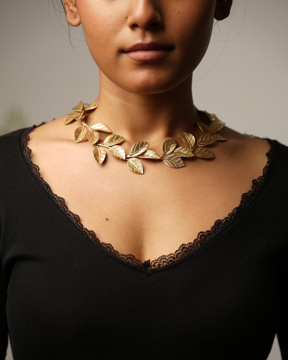 Aparajita Leaf Neckpiece